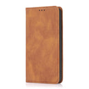 For iPhone 13 Strong Magnetic Crazy Horse Texture Horizontal Flip Leather Case with Holder & Card Slots & Wallet(Brown)