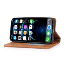 For iPhone 13 Strong Magnetic Crazy Horse Texture Horizontal Flip Leather Case with Holder & Card Slots & Wallet(Brown)