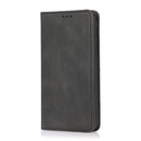 For iPhone 13 Strong Magnetic Crazy Horse Texture Horizontal Flip Leather Case with Holder & Card Slots & Wallet(Black)