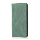 For iPhone 13 Pro Strong Magnetic Crazy Horse Texture Horizontal Flip Leather Case with Holder & Card Slots & Wallet (Green)
