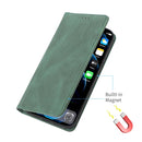 For iPhone 13 Pro Strong Magnetic Crazy Horse Texture Horizontal Flip Leather Case with Holder & Card Slots & Wallet (Green)