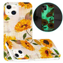 Luminous TPU Pattern Soft Protective Case For iPhone 13(Sunflower)