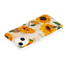 Luminous TPU Pattern Soft Protective Case For iPhone 13(Sunflower)