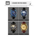 SKMEI 9189 Men Three-eye Six-pin Dial Calendar Timing Quartz Watch(Silver)