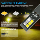 2 PCS EV14 H3 DC9-32V / 3000LM / 30W / 8000K+3000K IP65 Car LED Double Color Fog Light with 12LEDs CSP Lamp Beads(Ice Blue Light + Amber Light)