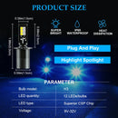 2 PCS EV14 H3 DC9-32V / 3000LM / 30W / 8000K+3000K IP65 Car LED Double Color Fog Light with 12LEDs CSP Lamp Beads(Ice Blue Light + Amber Light)
