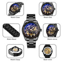 SKMEI 9194 Men Mechanical Gear Dial Automatic Mechanical Watch(Silver)