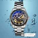 SKMEI 9194 Men Mechanical Gear Dial Automatic Mechanical Watch(Silver)