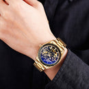 SKMEI 9194 Men Mechanical Gear Dial Automatic Mechanical Watch(Silver)