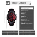 SKMEI 9196 Men Calendar Timing Roman Numeral Dial Quartz Watch(Black)