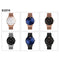 SKMEI 9197 Simple Non-scale Dial Metal Mesh Belt Quartz Watch for Ladies(Rose Gold White Surface)