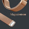 SKMEI 9197 Simple Non-scale Dial Metal Mesh Belt Quartz Watch for Ladies(Rose Gold White Surface)
