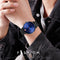 SKMEI 9197 Simple Non-scale Dial Metal Mesh Belt Quartz Watch for Ladies(Rose Gold White Surface)