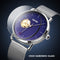 SKMEI 9201 Simple Scale Gear Dial Automatic Mechanical Watch(Silver Shell White Surface)