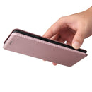 For Motorola Edge 20 Carbon Fiber Texture Horizontal Flip TPU + PC + PU Leather Case with Card Slot(Pink)