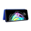 For Motorola Edge 20 Carbon Fiber Texture Horizontal Flip TPU + PC + PU Leather Case with Card Slot(Blue)
