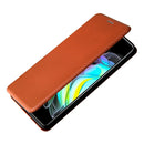 For Motorola Edge 20 Carbon Fiber Texture Horizontal Flip TPU + PC + PU Leather Case with Card Slot(Brown)