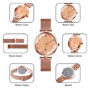 SKMEI 9215 Ladies 3D Glass Checkered Overlap Pattern Diamond Dial Quartz Watch(White)