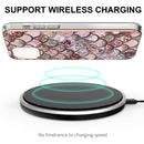 Electroplating Pattern IMD TPU Shockproof Case For iPhone 13 mini(Pink Scales)