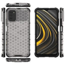 For Xiaomi Poco M3 Shockproof Honeycomb PC + TPU Case with Neck Lanyard(White)