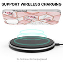 Electroplating Splicing Marble Flower Pattern TPU Shockproof Case For iPhone 13 mini(Pink Flower)