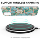 Electroplating Splicing Marble Flower Pattern TPU Shockproof Case For iPhone 13 mini(Blue Flower)