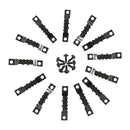 A6298 300 in 1 RV High-bow Double-sided Serrated Hanger Hooks with Self-tapping Screws(Black)