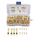 A6299 300 in 1 RV High-bow Double-sided Serrated Hanger Hooks with Self-tapping Screws(Gold)
