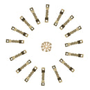 A6300 300 in 1 RV High-bow Double-sided Serrated Hanger Hooks with Self-tapping Screws(Gold + Black)