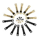 A6301 600 in 1 RV High-bow Double-sided Serrated Hanger Hooks with Self-tapping Screws(Gold + Black)