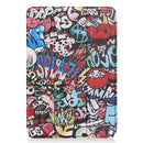 Custer Painted PU Leather Tablet Case with Sleep / Wake-up Function & 3-Fold Holder For iPad mini 6(Graffiti)
