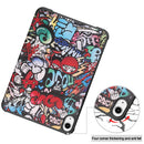 Custer Painted PU Leather Tablet Case with Sleep / Wake-up Function & 3-Fold Holder For iPad mini 6(Graffiti)