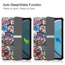 Custer Painted PU Leather Tablet Case with Sleep / Wake-up Function & 3-Fold Holder For iPad mini 6(Graffiti)
