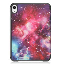 Custer Painted PU Leather Tablet Case with Sleep / Wake-up Function & 3-Fold Holder For iPad mini 6(Galaxy)