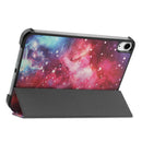 Custer Painted PU Leather Tablet Case with Sleep / Wake-up Function & 3-Fold Holder For iPad mini 6(Galaxy)