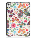 Custer Painted PU Leather Tablet Case with Sleep / Wake-up Function & 3-Fold Holder For iPad mini 6(Color Butterfly)