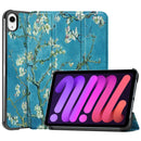 Custer Painted PU Leather Tablet Case with Sleep / Wake-up Function & 3-Fold Holder For iPad mini 6(Color Butterfly)