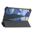 Custer Painted PU Leather Tablet Case with Sleep / Wake-up Function & 3-Fold Holder For iPad mini 6(Starry Sky)