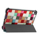 Custer Painted PU Leather Tablet Case with Sleep / Wake-up Function & 3-Fold Holder For iPad mini 6(Magic Cube)