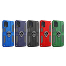 For LG K42 Carbon Fiber Pattern PC + TPU Protective Case with Ring Holder(Black)