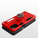 For LG K42 Carbon Fiber Pattern PC + TPU Protective Case with Ring Holder(Black)