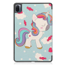 For Xiaomi Pad 5 Custer Painted PU Leather Case with Sleep / Wake-up Function & 3-Fold Holder(Unicorn)