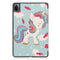 For Xiaomi Pad 5 Custer Painted PU Leather Case with Sleep / Wake-up Function & 3-Fold Holder(Unicorn)