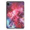 For Xiaomi Pad 5 Custer Painted PU Leather Case with Sleep / Wake-up Function & 3-Fold Holder(Galaxy)
