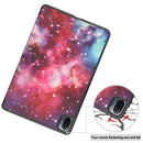 For Xiaomi Pad 5 Custer Painted PU Leather Case with Sleep / Wake-up Function & 3-Fold Holder(Galaxy)