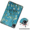 For Xiaomi Pad 5 Custer Painted PU Leather Case with Sleep / Wake-up Function & 3-Fold Holder(Apricot Blossom)