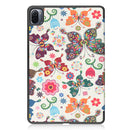 For Xiaomi Pad 5 Custer Painted PU Leather Case with Sleep / Wake-up Function & 3-Fold Holder(Color Butterfly)