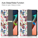 For Xiaomi Pad 5 Custer Painted PU Leather Case with Sleep / Wake-up Function & 3-Fold Holder(Color Butterfly)