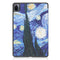 For Xiaomi Pad 5 Custer Painted PU Leather Case with Sleep / Wake-up Function & 3-Fold Holder(Starry Sky)