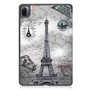 For Xiaomi Pad 5 Custer Painted PU Leather Case with Sleep / Wake-up Function & 3-Fold Holder(Retro Tower)